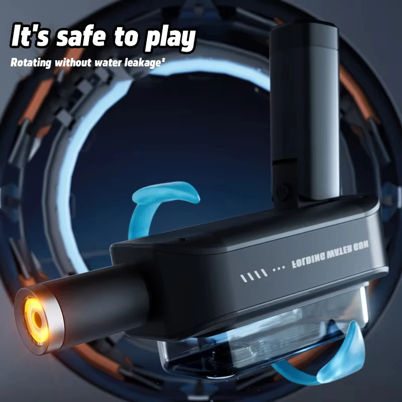 Pistola de agua automática plegable, disparo continuo con luces - imagen 2