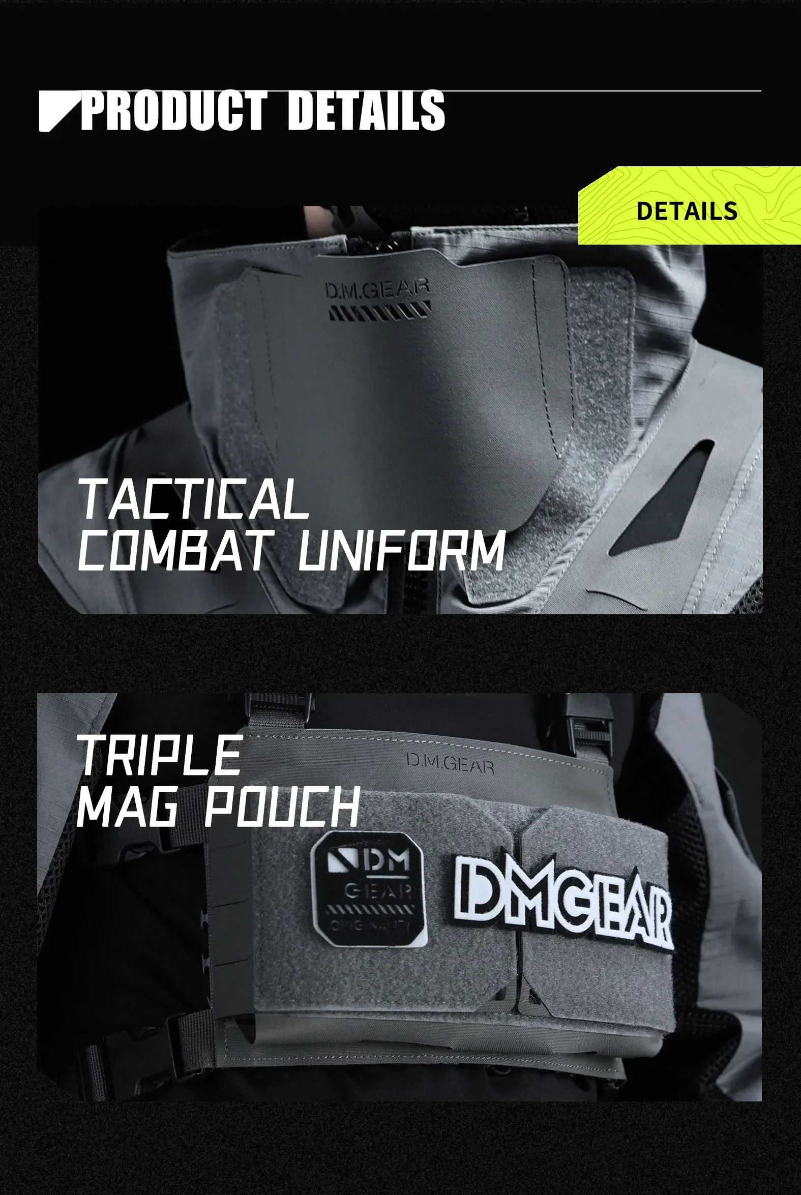 Chaqueta táctica camuflada en uso