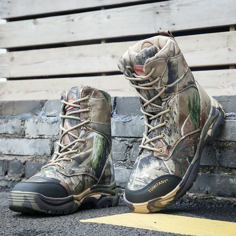 Botas tácticas camuflaje desierto de corte alto para hombre - imagen 5