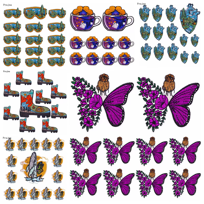 Parche bordado mariposa para mochila o chaleco táctico - imagen 3