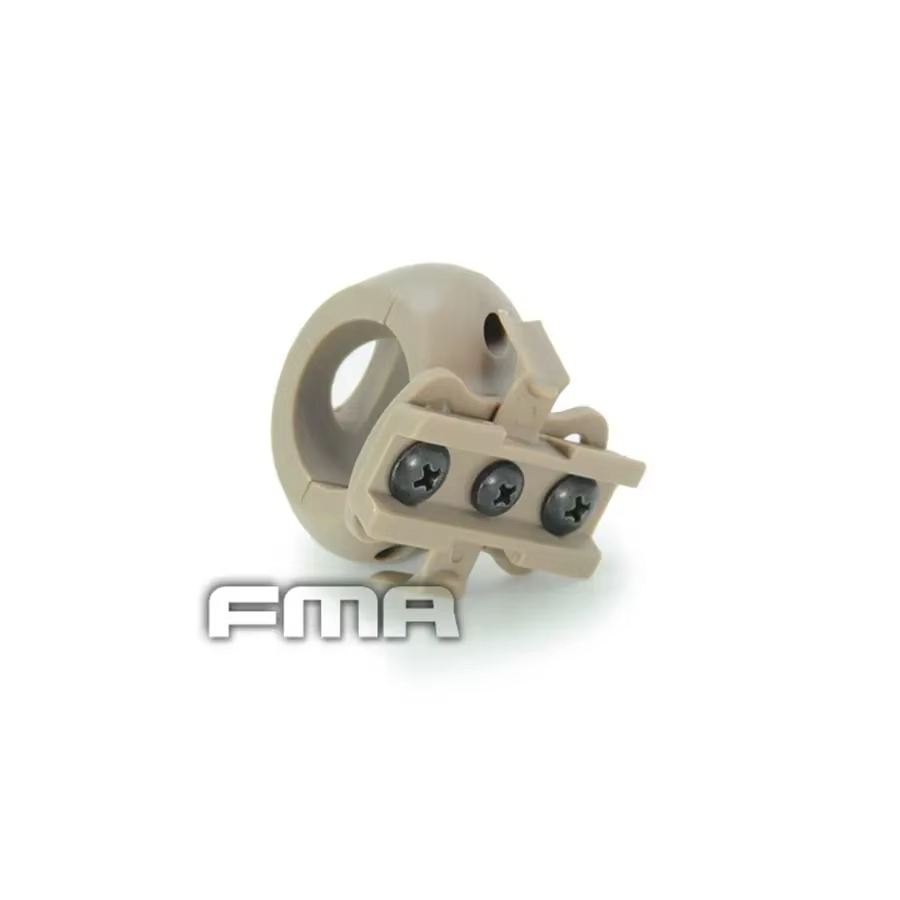 Abrazadera de linterna táctica con riel lateral para casco rápido