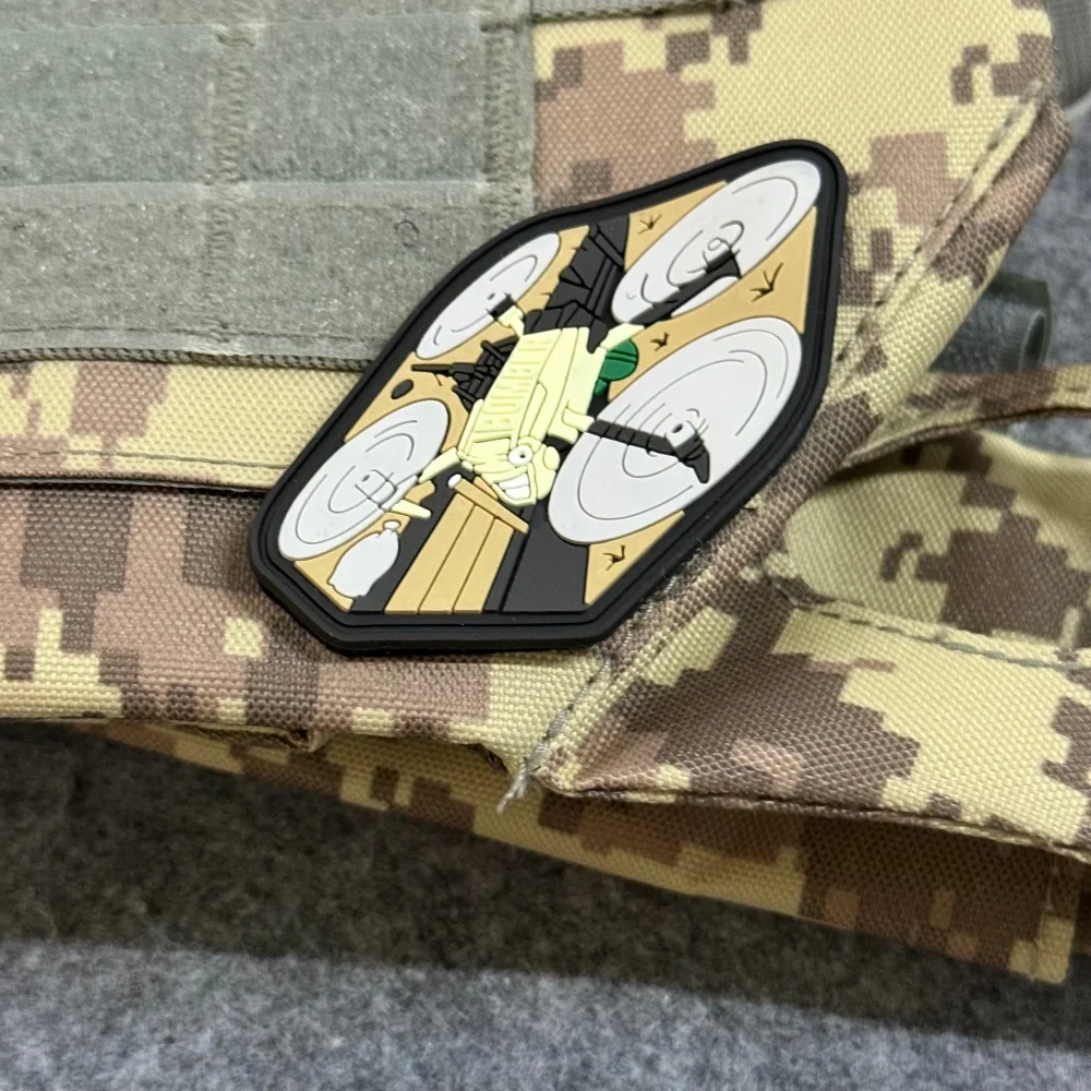 Parche táctico moral PVC con cierre velcro FPV UAV para mochila