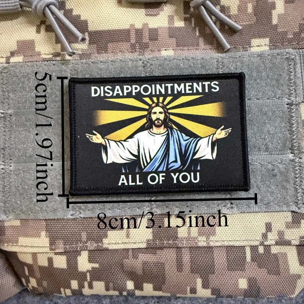 Parche táctico Jesús con gancho y bucle para mochila militar - imagen 4