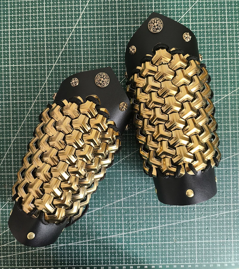 Vambrace de acero inoxidable hombre, protección brazos para LARP