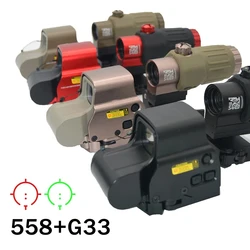 Mira holográfica 558 con ampliador G33 3X para airsoft
