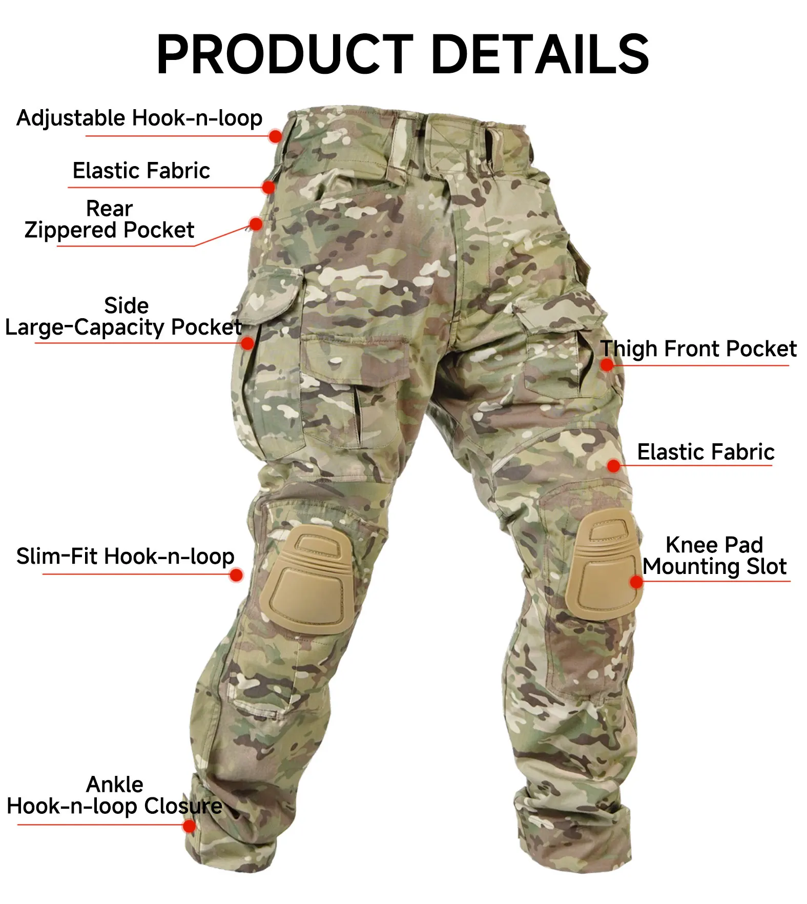 Bolsillos laterales cargo de los pantalones G3