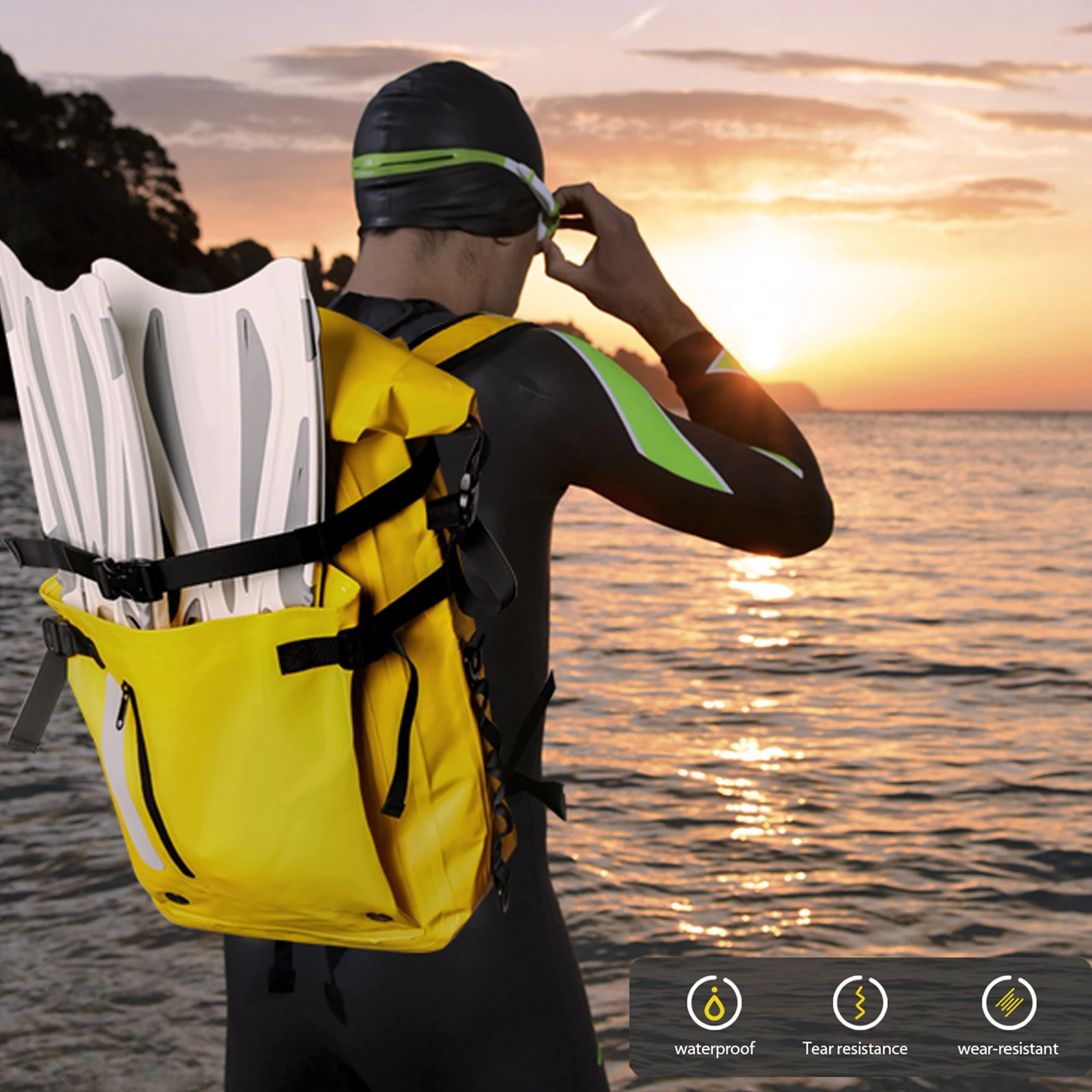 Bolsa estanca impermeable con cierre enrollable para buceo y kayak - imagen 5