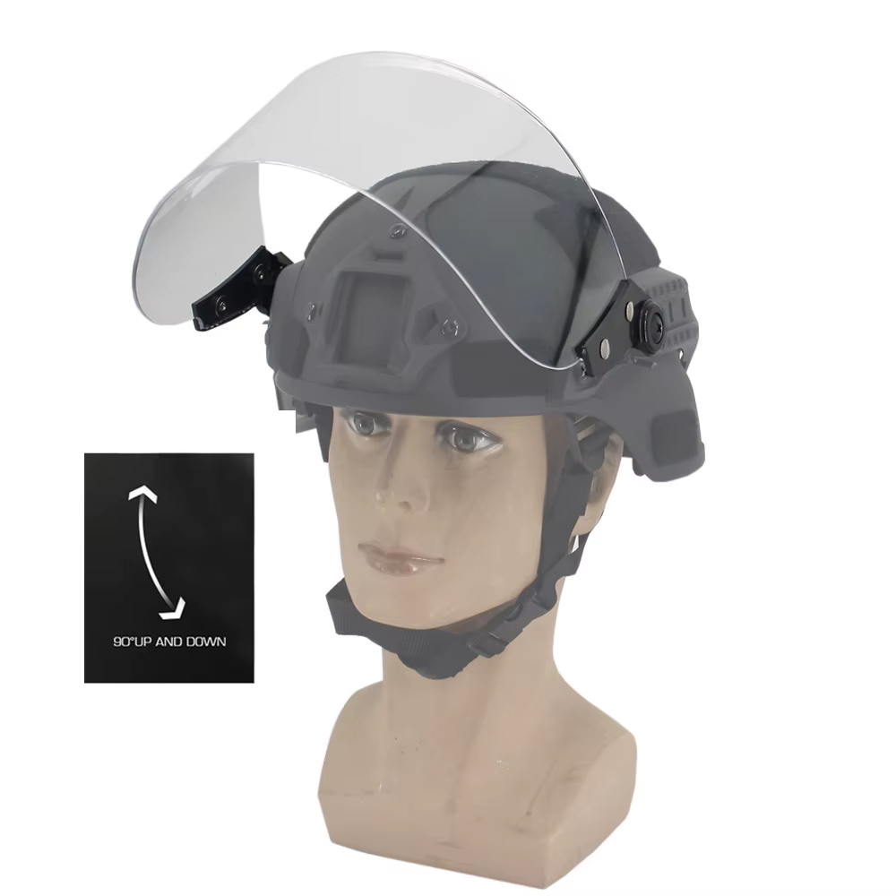 Gafas instaladas en casco táctico FAST MICH