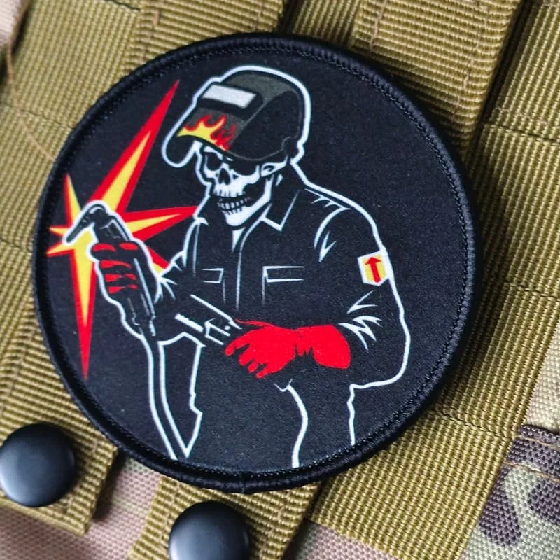 Parche táctico esqueleto con velcro para chaleco y mochila - imagen 5