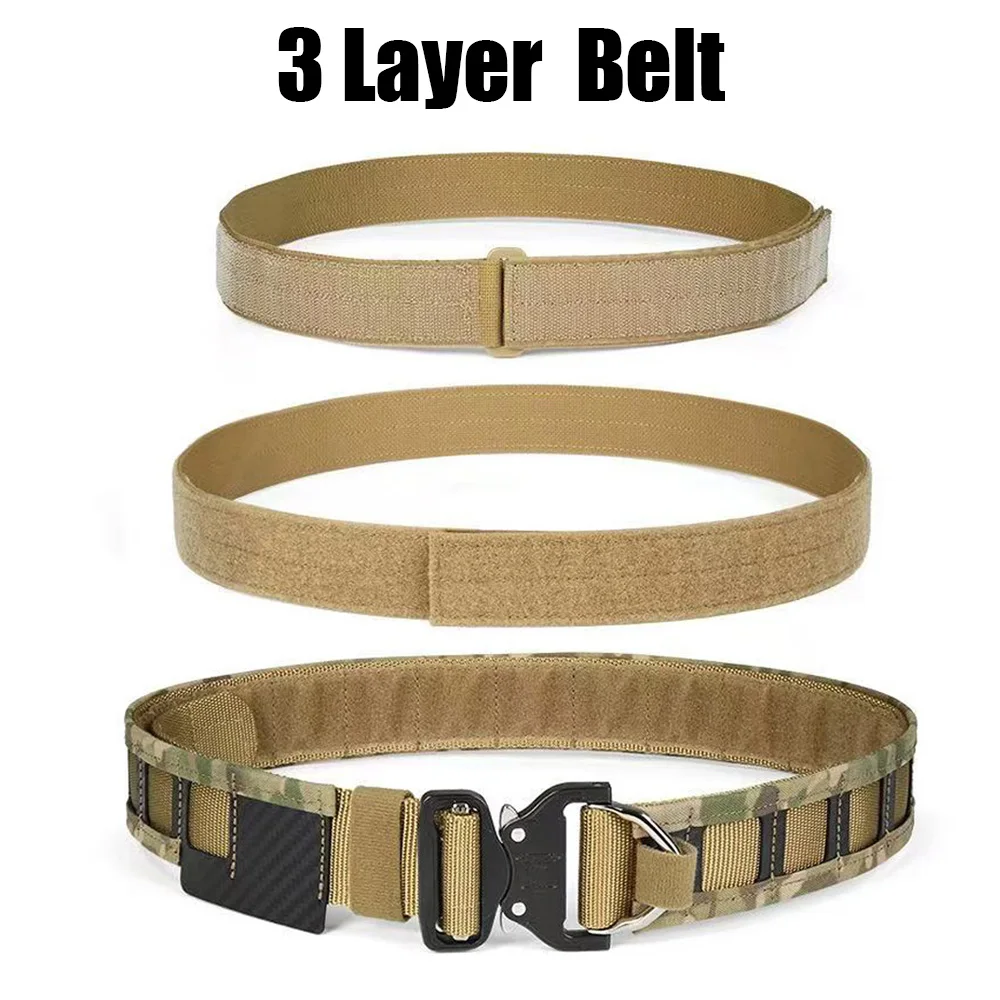 Cinturón táctico MOLLE con hebilla liberación rápida para airsoft