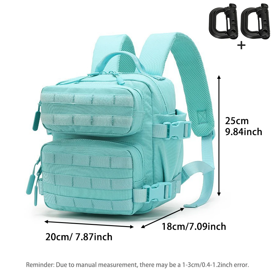 Mini mochila táctica 9L con sistema MOLLE y respaldo transpirable - imagen 5
