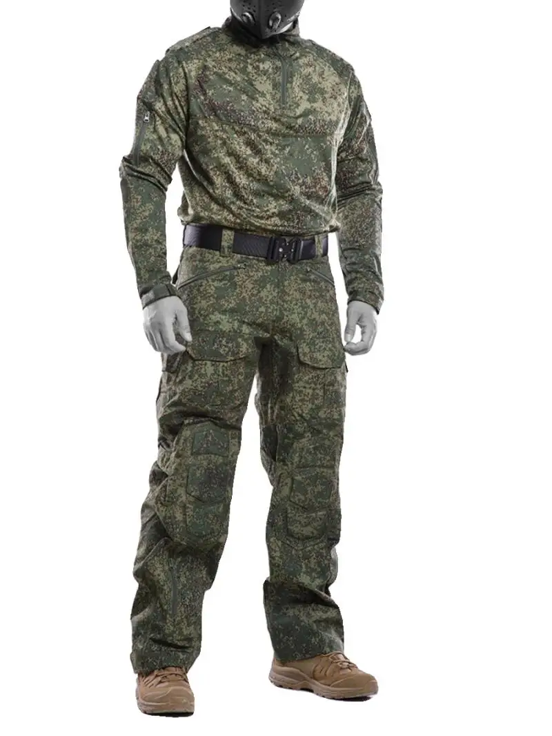 Uniforme táctico EMR verde FG camuflaje ruinas entrenamiento hombre