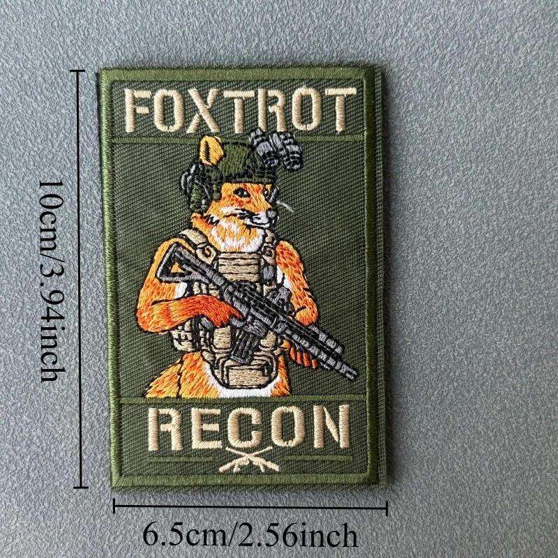 Parche táctico Foxtrot Recon insignia bordada velcro gancho y bucle - imagen 5