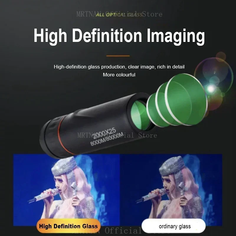 Monocular HD portátil con soporte para teléfono – Óptico para observación outdoor - imagen 4