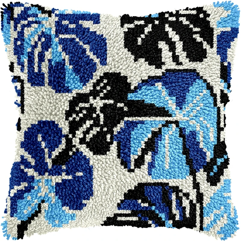 Kit de ganchillo floral con botones Smyrna para almohadas y bordado - imagen 3