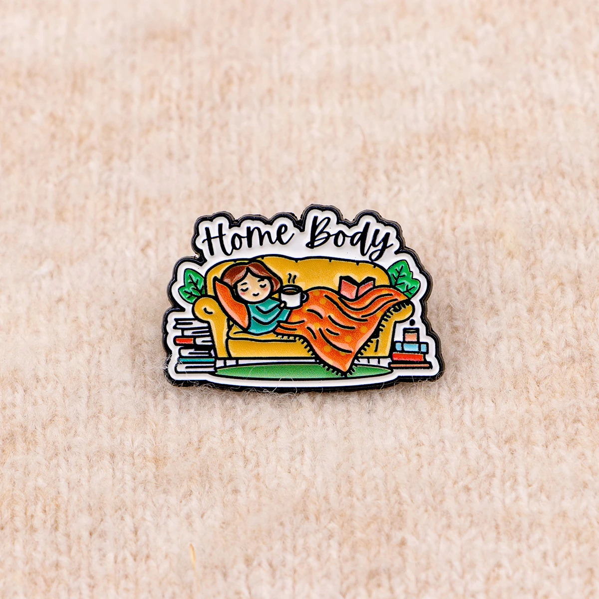 Pin esmalte solapa chica tierna y libro broche decorativo - imagen 4