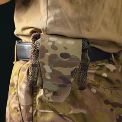 Bolsa táctica de malla plegable con cordón ajustable portátil