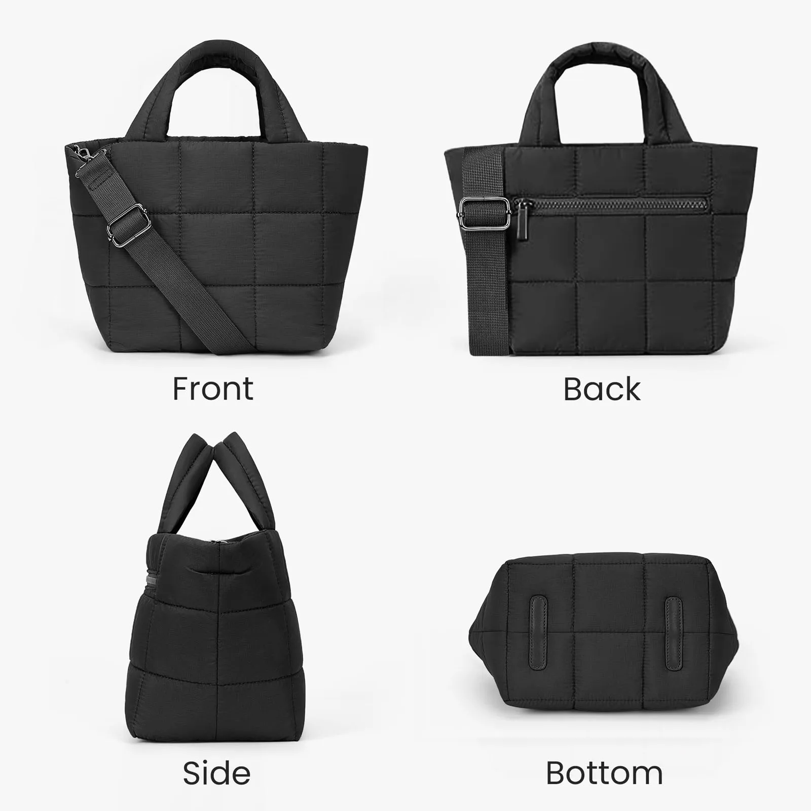 Bolso táctico acolchado de nylon ligero con asa y bandolera
