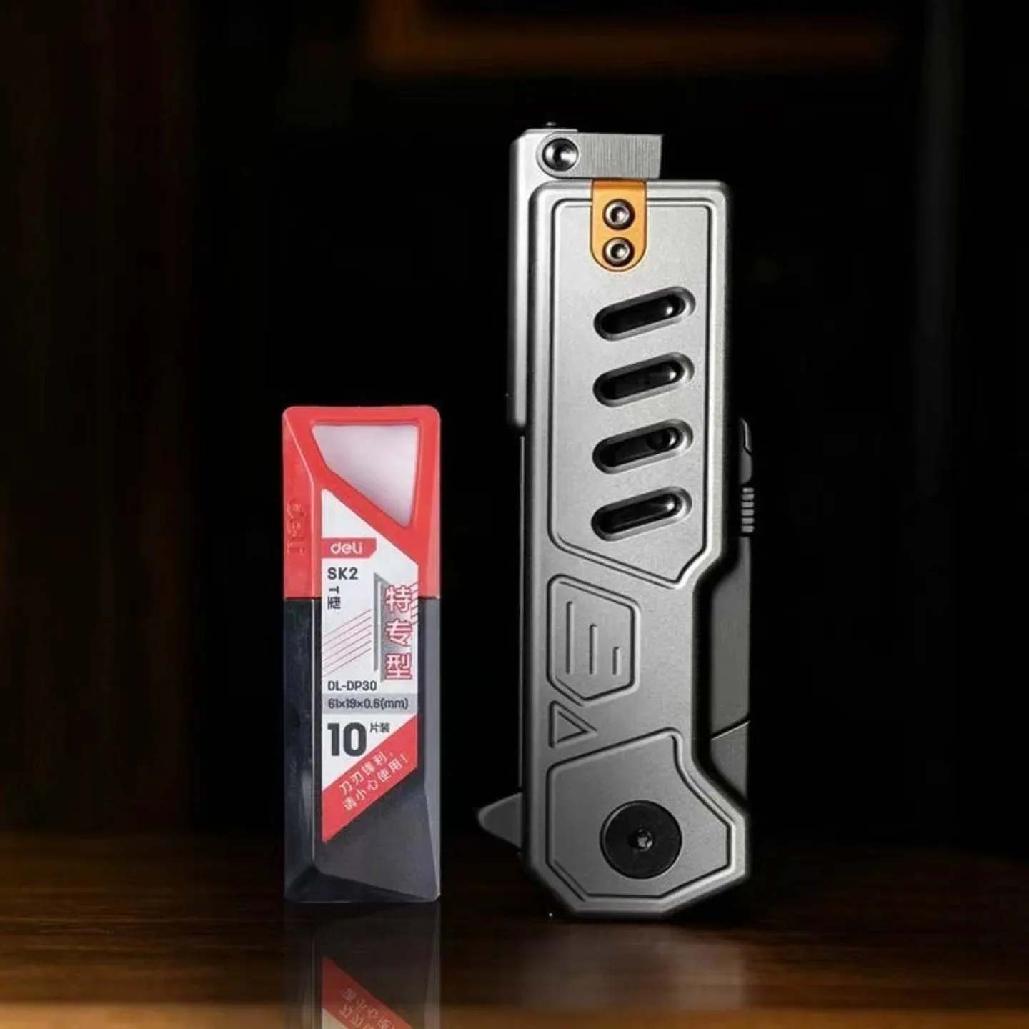 Cortador de cajas EDC aleación aluminio llavero - imagen 3