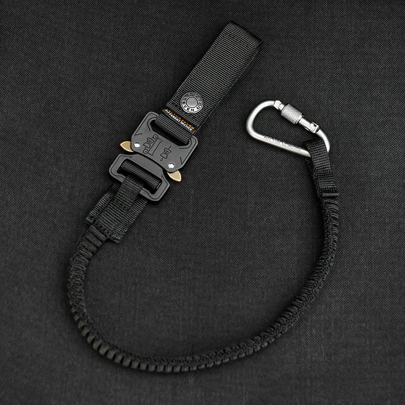 Cuerda elástica táctica antipérdida con gancho rápido para pistola - imagen 3
