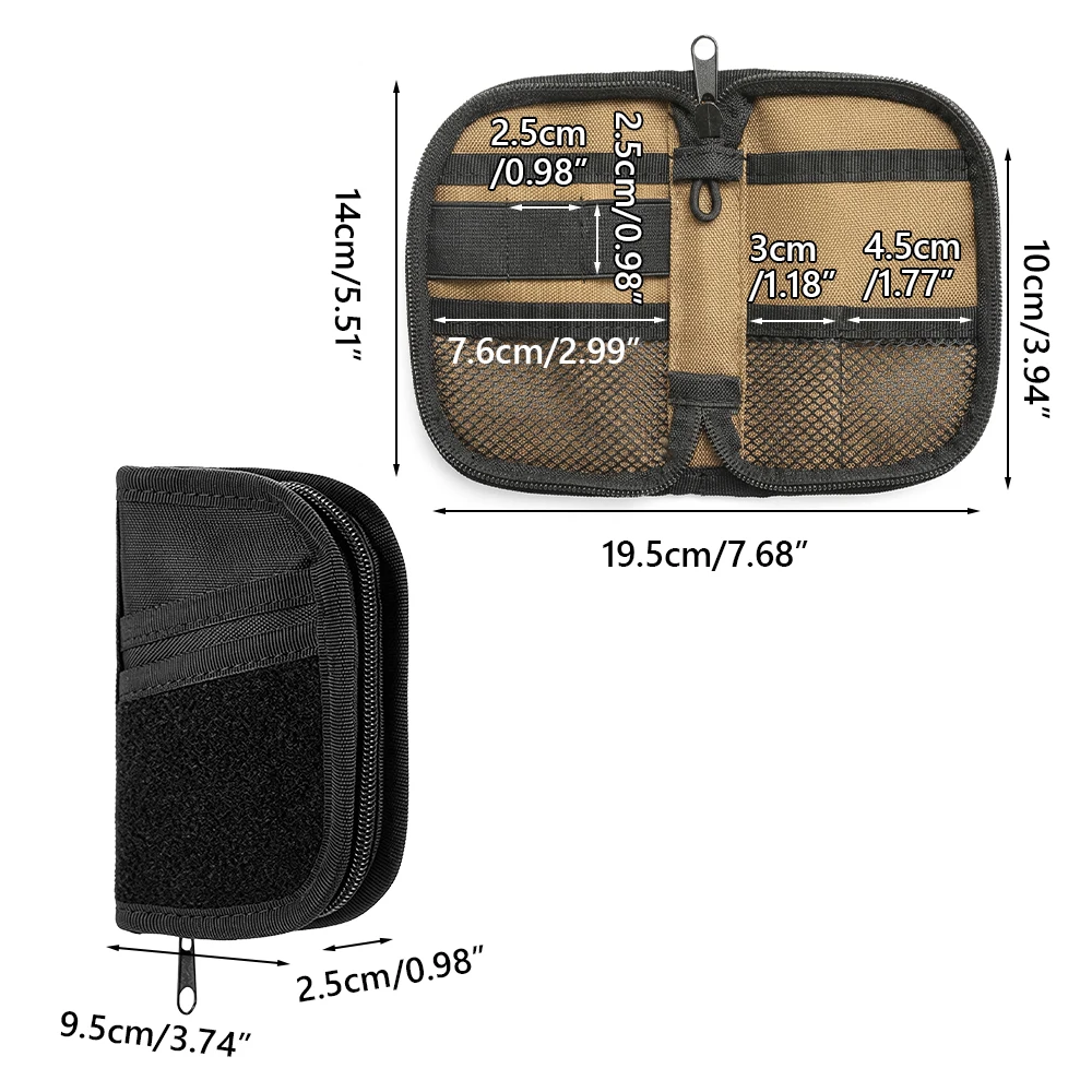 Organizador de bolsillo EDC compacto para transporte diario