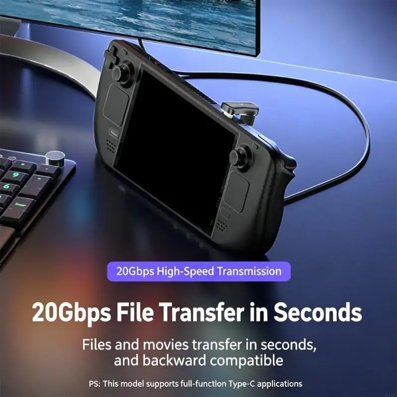 Adaptador USB-C macho a ángulo recto con carcasa negra plateada - imagen 2