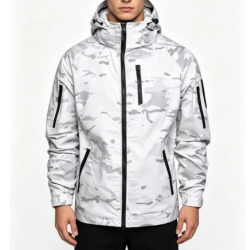 TRNBAC Chaqueta táctica camuflaje para nieve poliéster-algodón