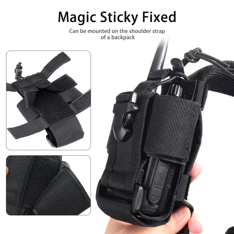 Portaradio ajustable con cordón elástico – Exterior táctico - imagen 4