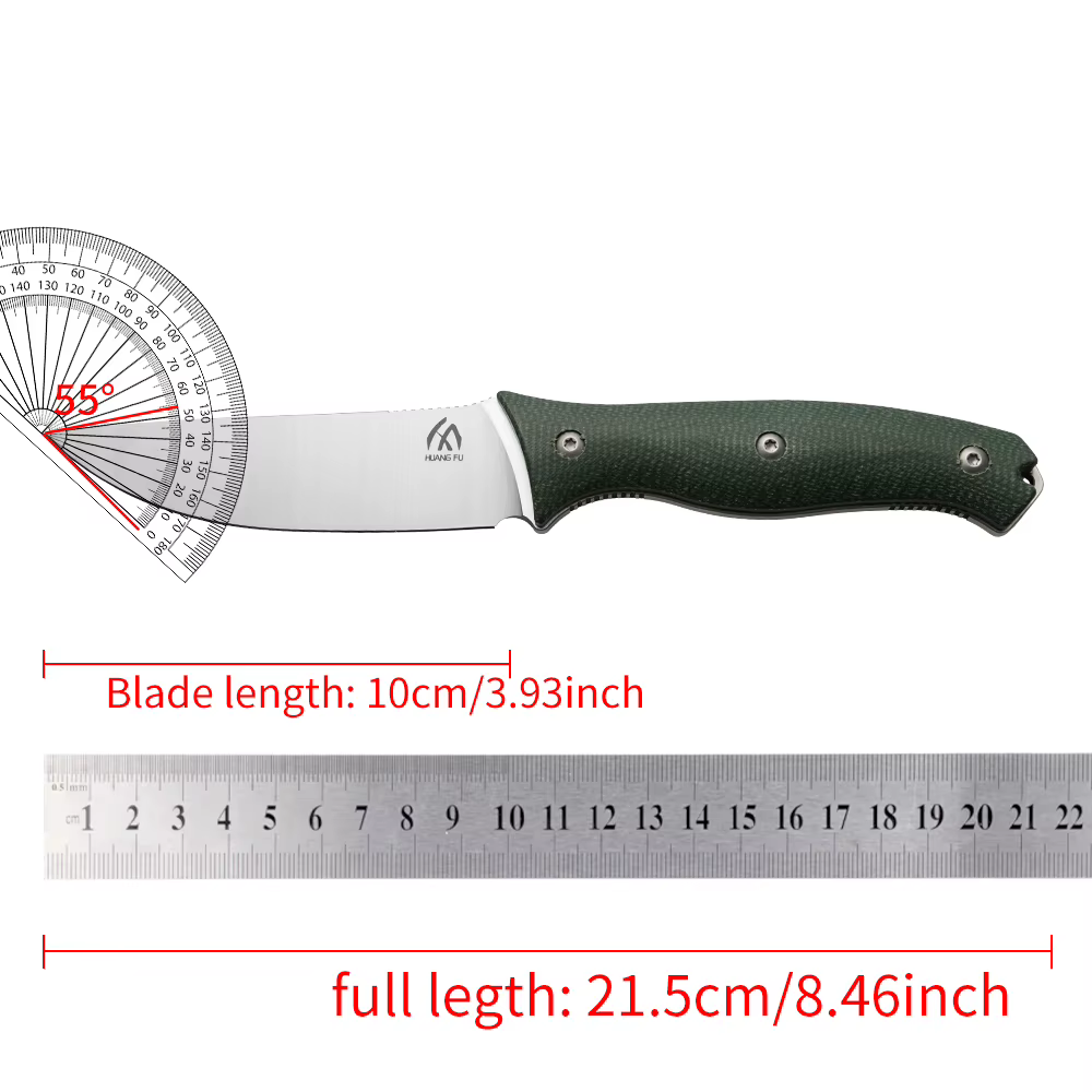 Cuchillo fijo para exterior, hoja integrada y emergencia camping - imagen 3