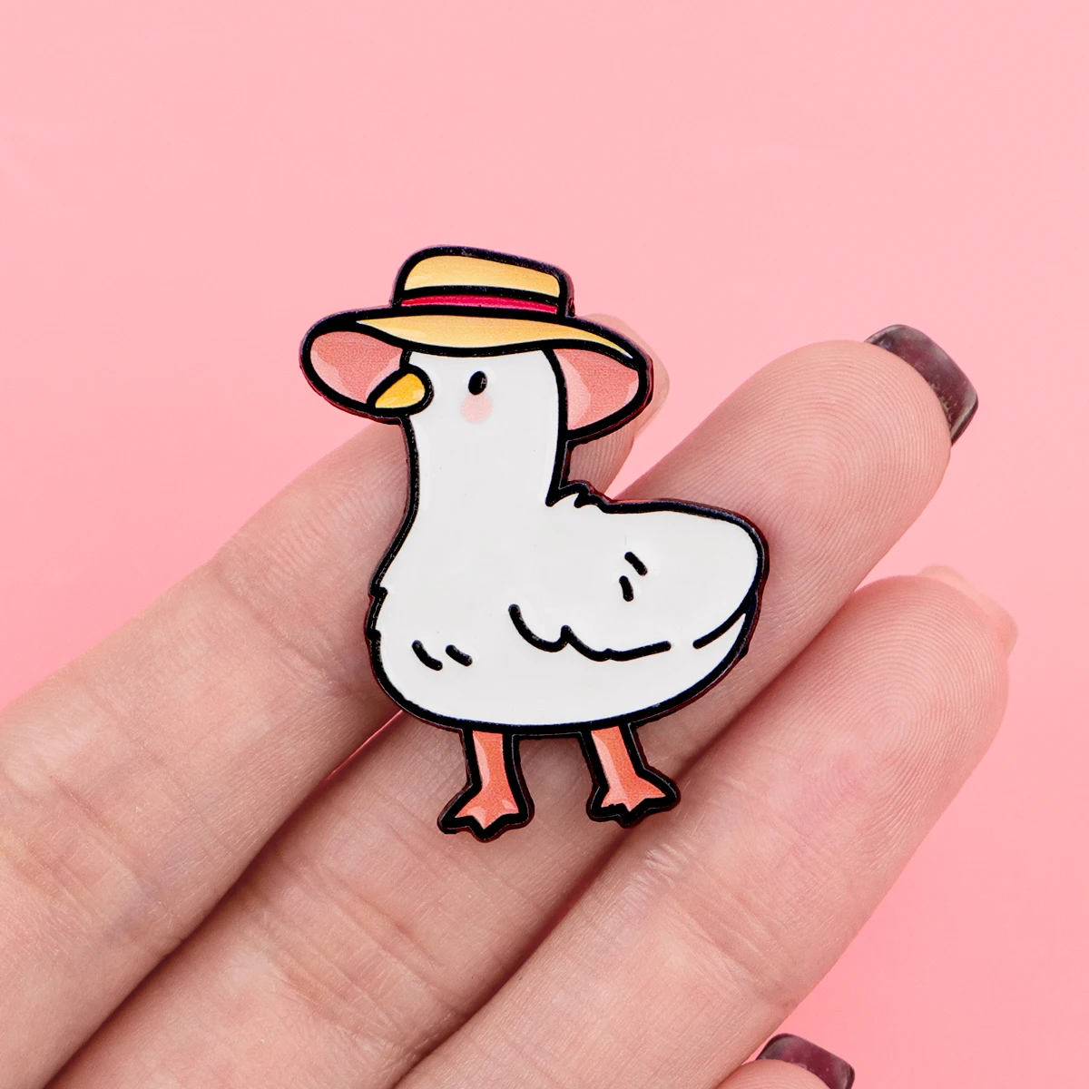Pin esmaltado de pato para solapa, broche de metal decorativo - imagen 4
