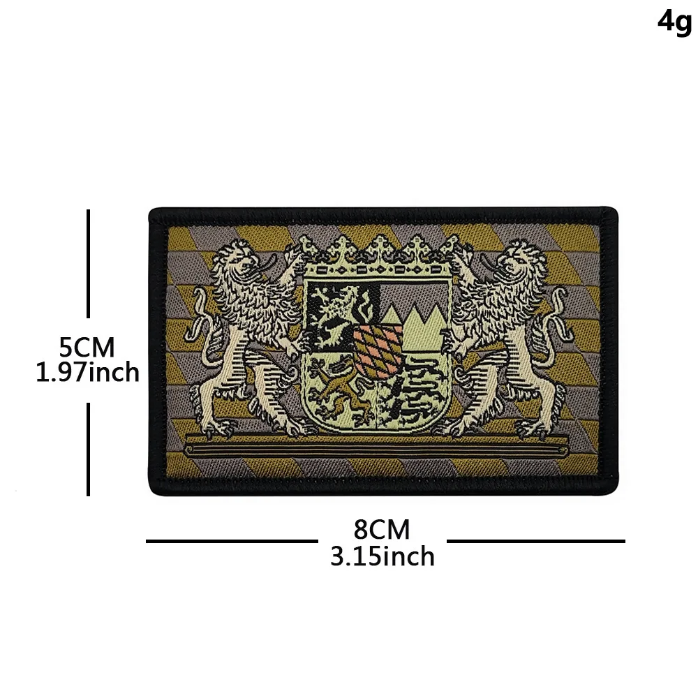 Insignia bordada escudo bávaro doble león medallón con gancho - imagen 4