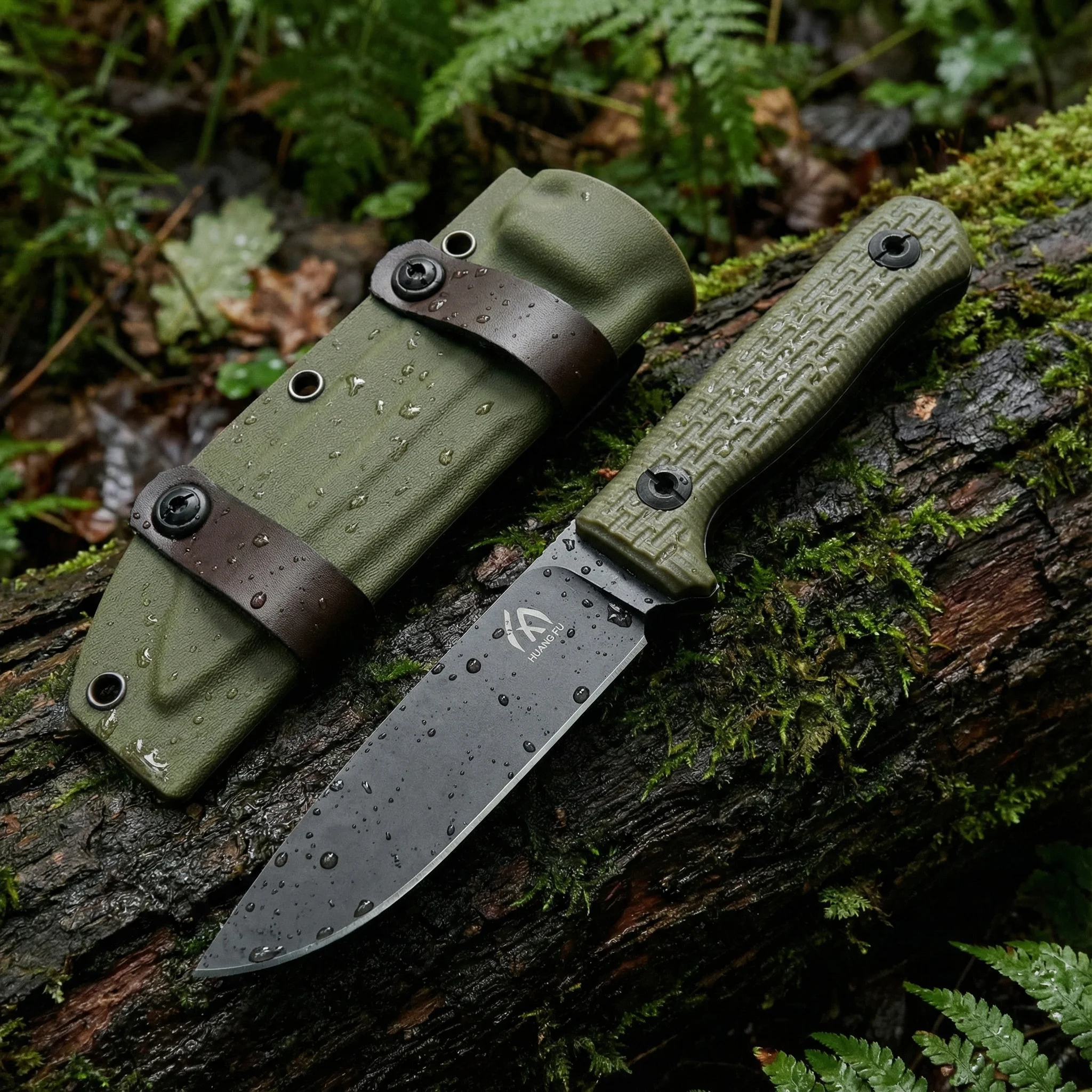 Cuchillo hoja fija táctico G10 con funda para exteriores - imagen 4