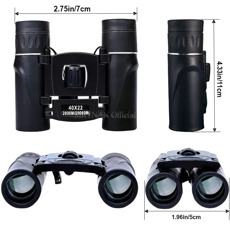 Binoculares HD BAK4 FMC de largo alcance mini plegables - imagen 3