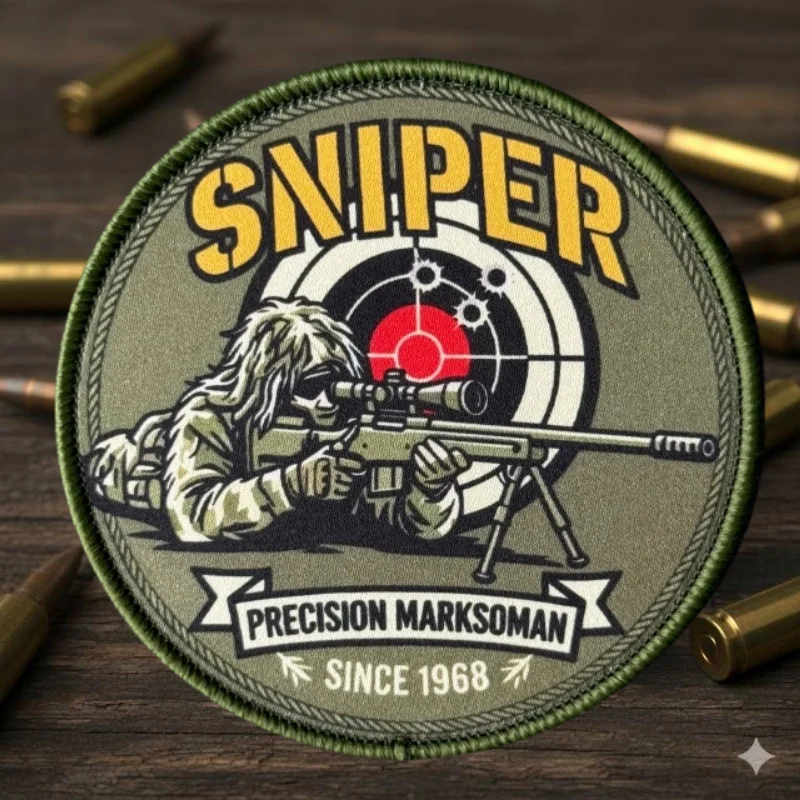 Parches tácticos SNIPER Chevron para chalecos, gorras y mochilas - imagen 2