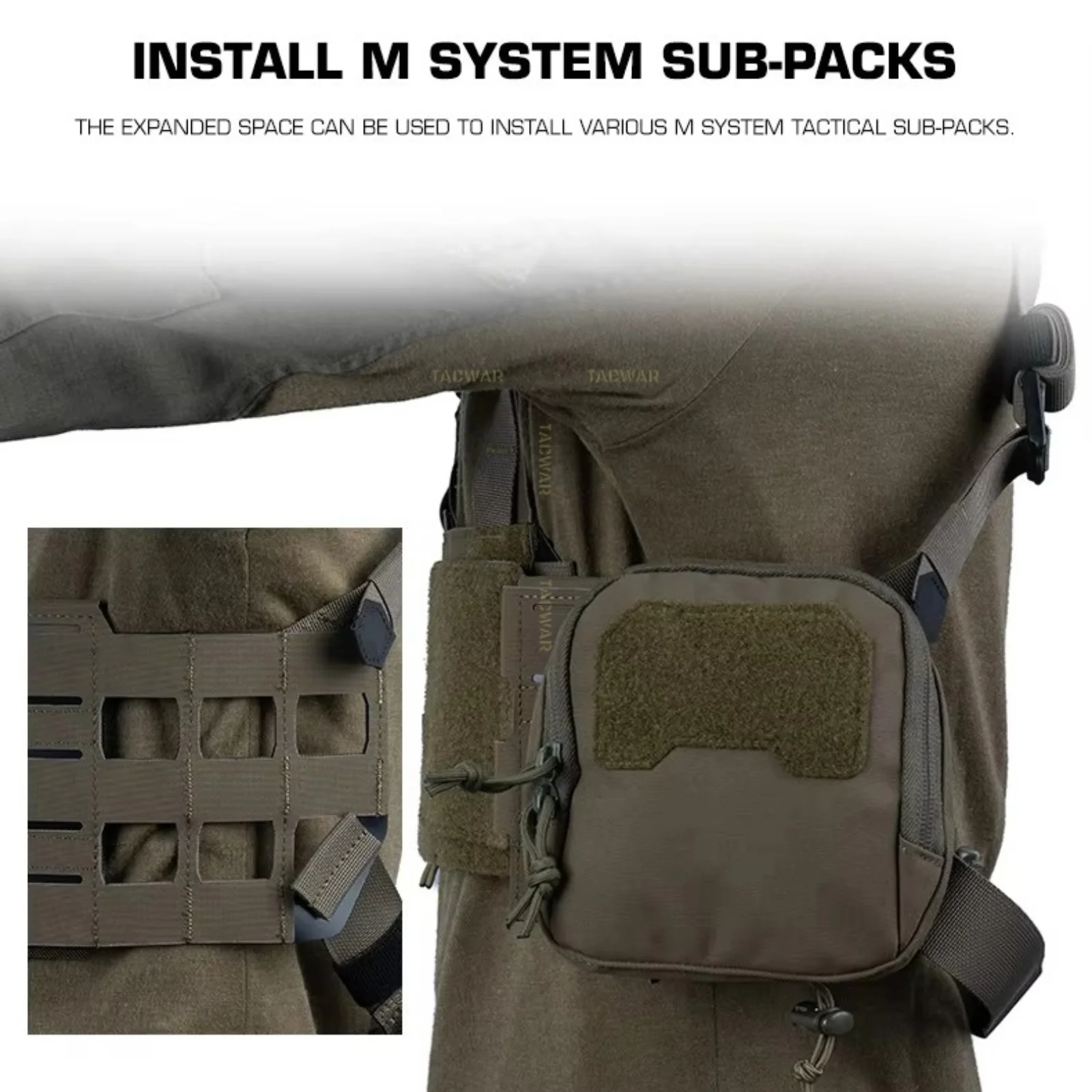 Adaptador liberación rápida pechera táctica MOLLE para airsoft - imagen 5