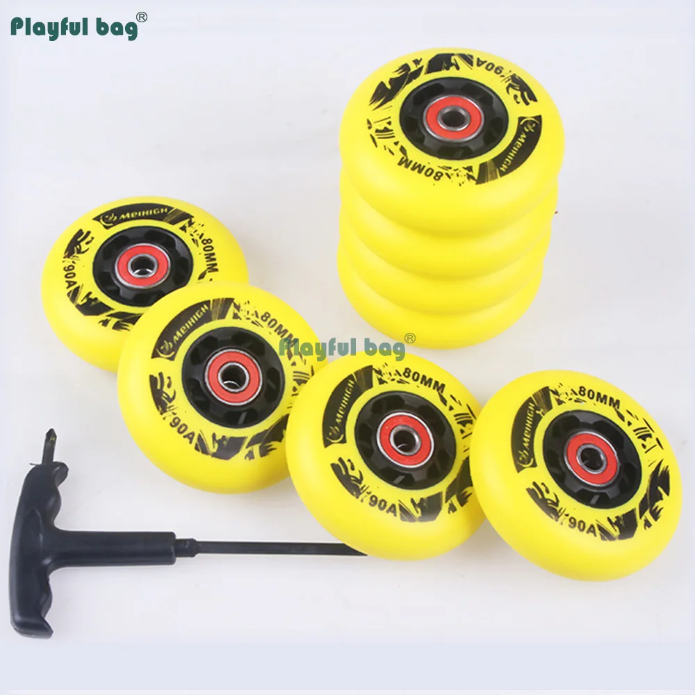 Ruedas patín en línea PU alta elasticidad para freestyle - imagen 2