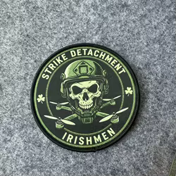 Parche táctico Velcro calavera dron FPV – Morale patch gancho bucle