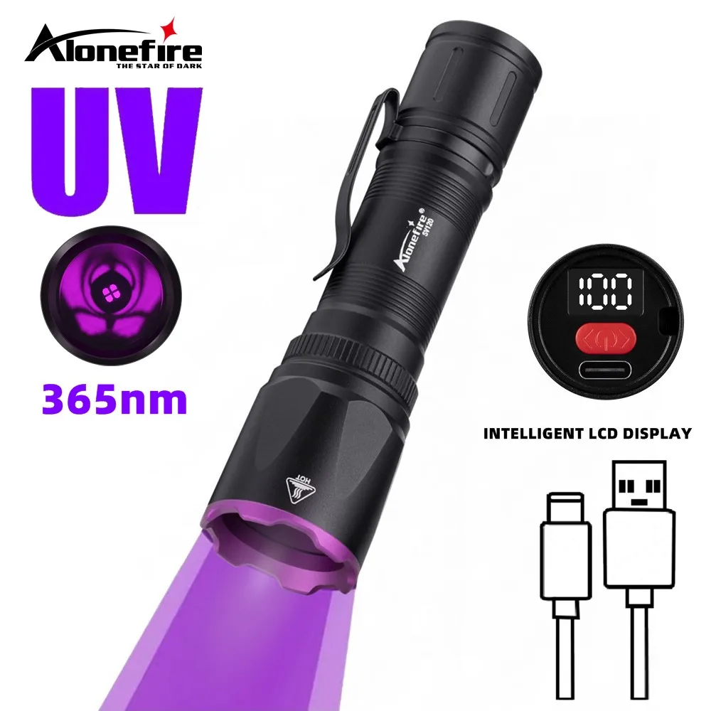 Linterna luz negra LED UV 365 nm recargable USB para curado - imagen 3