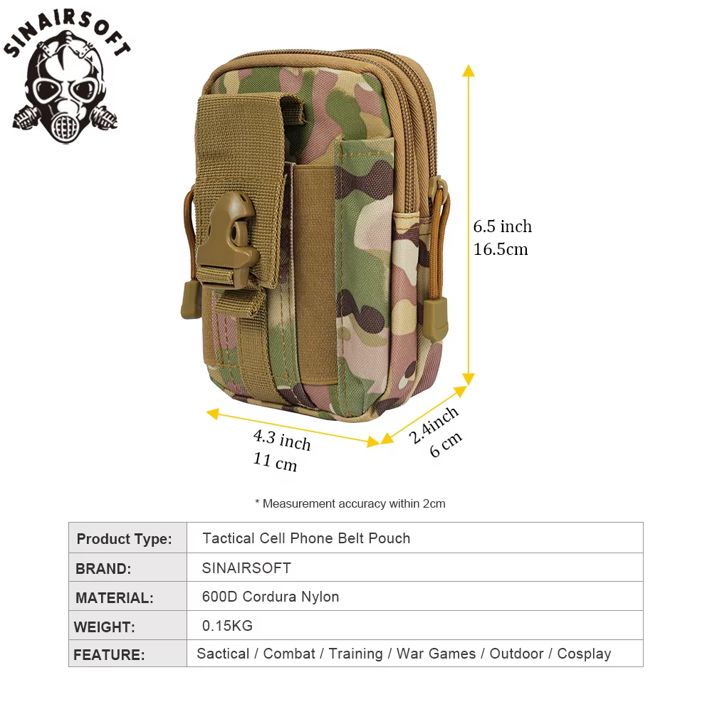 Bolsa táctica SINAIRSOFT en nailon de alta densidad