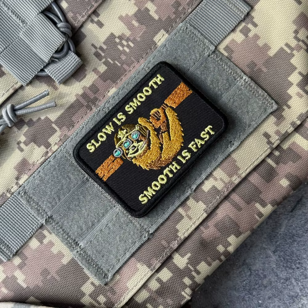 Parche táctico bordado perezoso morale para mochila con Velcro - imagen 5