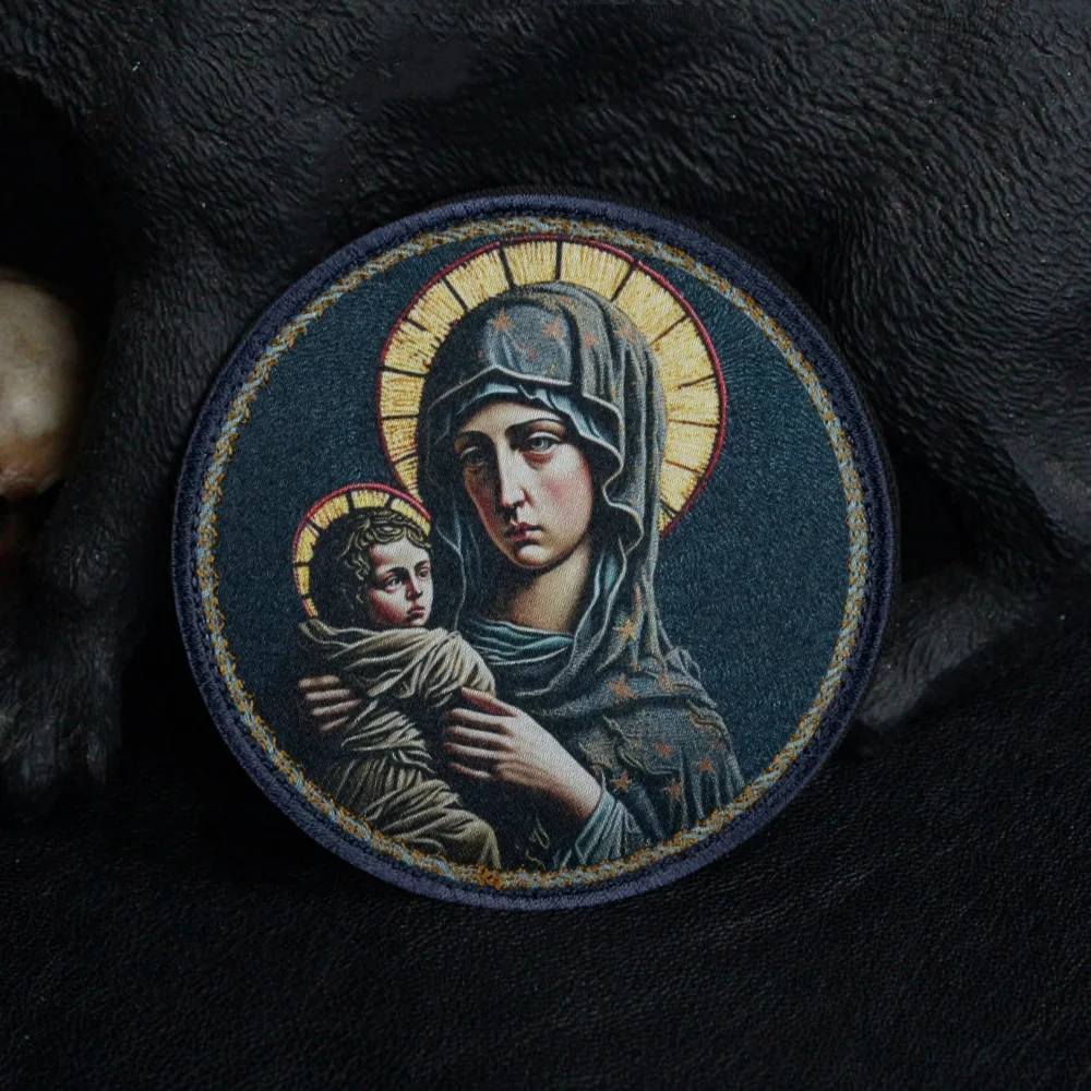 Parche táctico Virgen de Dios hook y loop – Escudo MOLLE - imagen 4
