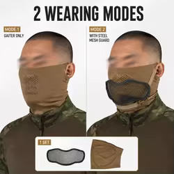 Venom V3 Protector de Cuello Táctico con Malla Metálica Desmontable