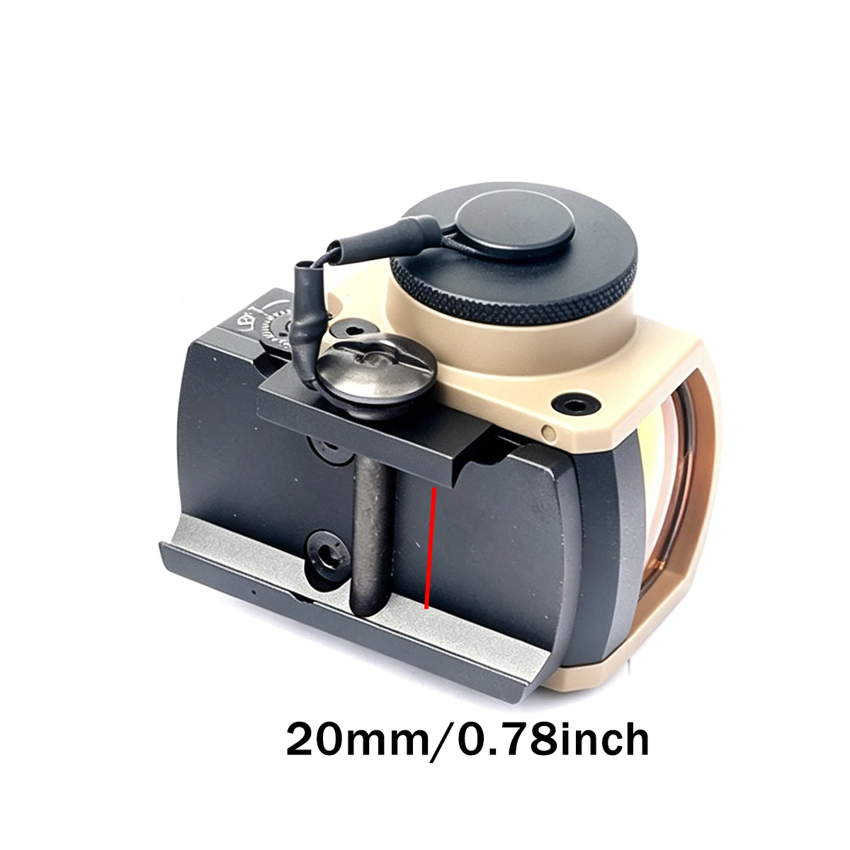 Mira de punto rojo holográfica cerrada para rifle, riel de 20 mm - imagen 3