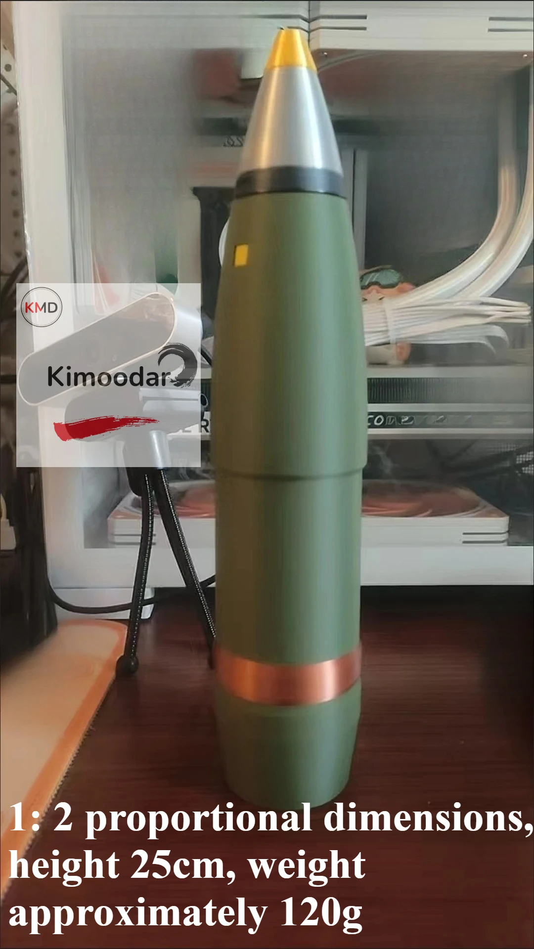 Obús 105 mm NATO impresión 3D decorativo sin función montaje manual - imagen 4