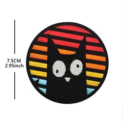 Brazalete táctico bordado gato rayas doble barra gancho y bucle