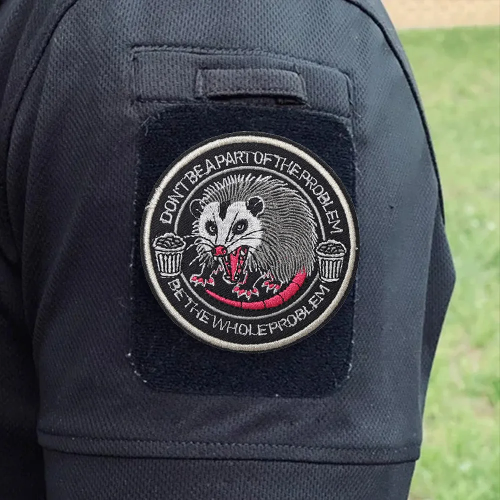 Parche de moral táctico ratón enfadado bordado con velcro - imagen 5