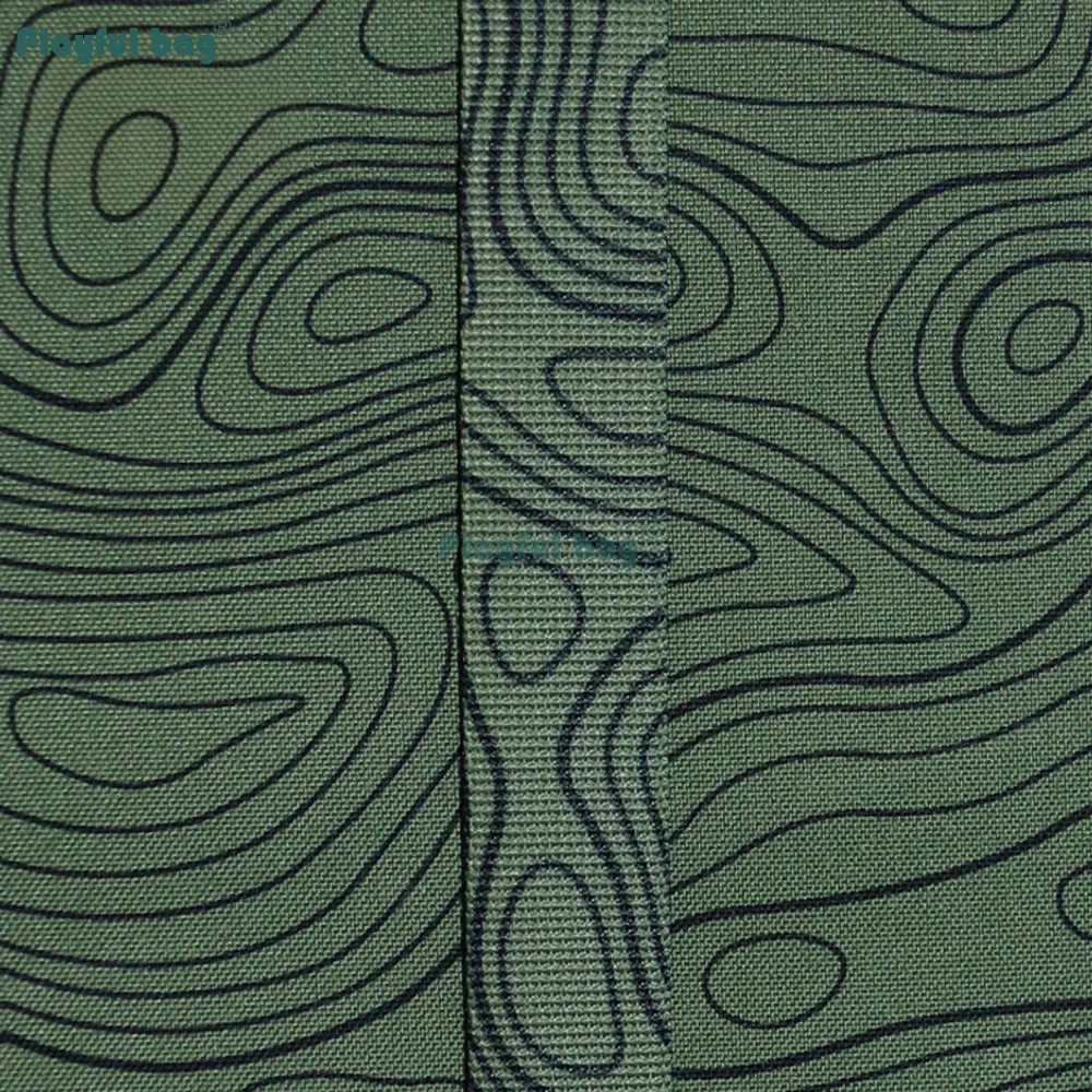 Correa táctica MOLLE doble cara topo camuflaje negro y verde - imagen 4