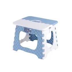 Taburete plegable portátil con asa de plástico para camping
