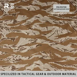 Tela camuflaje táctico tigre del desierto a rayas para uniforme