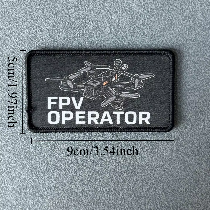 Parche táctico operador FPV con velcro para mochila - imagen 4
